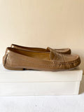 LK BENNETT LATE BROWN PATENT LEATHER LOAFERS SIZE 7.5/41