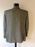 DAKS SIGNATURE GREY STRIPE 100% SILK TAILORED JACKET SIZE 48