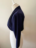 PHASE EIGHT NAVY BLUE 3/4 SLEEVE BOLERO/ SHRUG SIZE 16