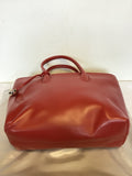 FURLA RED COATED LEATHER TOTE BAG