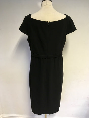 HOBBS BLACK CAP SLEEVE SPECIAL OCCASION DRESS SIZE 16
