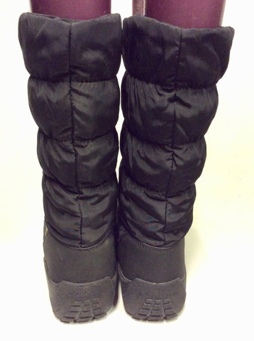 TRESPASS BLACK IZZIE CALF LENGTH SNOW BOOTS SIZE 4/37