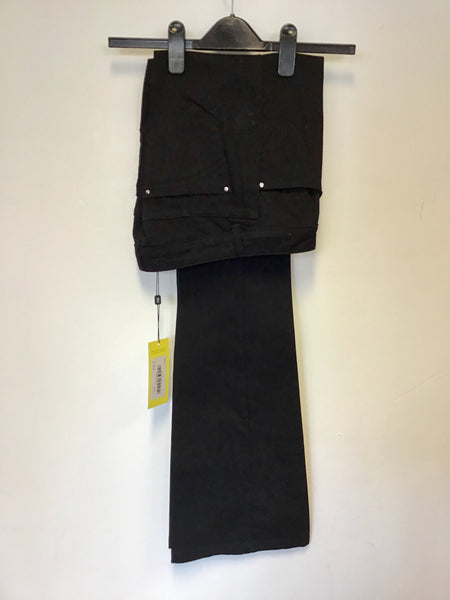 BRAND NEW KAREN MILLEN BLACK STRETCH BOOT LEG JEANS SIZE 10