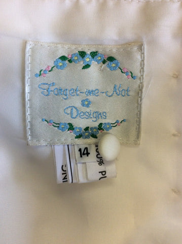 FORGET ME NOT IVORY 100% SILK WEDDING DRESS SIZE 14