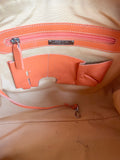 DESIGNER LOPEZ TAIBO ORANGE LEATHER TOTE BAG