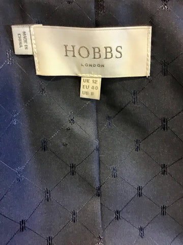 HOBBS NAVY BLUE JACKET & PENCIL DRESS SUIT SIZE 12
