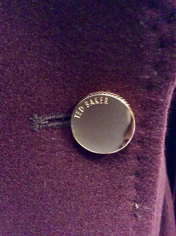 BRAND NEW TED BAKER MAROON WRAP SHORT COAT SIZE 4 UK 14