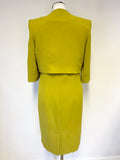 BRAND NEW MINUET PETITE LIME GREEN & BLACK TRIM SLEEVELESS DRESS & JACKET SUIT SIZE 12