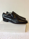 BARKER BLACK LEATHER SLIP ON SHOES SIZE 9.5/43.5