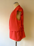 JACQUES VERT COLLECTION CORAL PINK CAP SLEEVE TOP SIZE 20