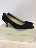 LK BENNETT OCTAVE BLACK SUEDE HEELS SIZE 3.5/36