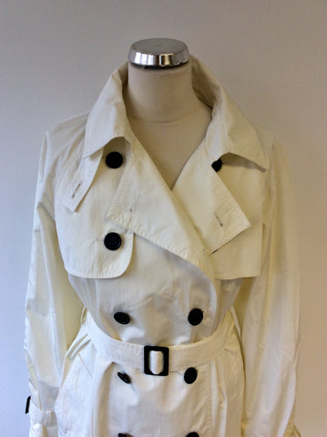 JAEGER WHITE BELTED TRENCH COAT/ MAC SIZE 16