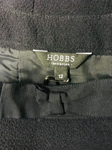 BRAND NEW HOBBS INVITATION NAVY BLUE BOW TRIM PENCIL SKIRT SIZE 12