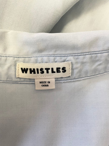 WHISTLES PALE BLUE LONG SLEEVED SHIRT SIZE 8