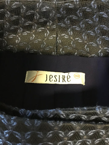 JESIRE BLACK & BLUE DESIGN SHORT SLEEVE OCCASION DRESS COAT SIZE 10