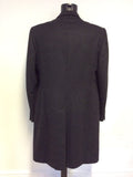PAUL COSTELLOE DARK CHARCOAL GREY WOOL & CASHMERE COAT SIZE 40R