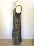 BRAND NEW ALL SAINTS MACELLO LEPPO SLEEVELESS LEOPARD PRINT MIDI DRESS SIZE 14