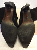 TED BAKER BANG BLACK SUEDE KNEE LENGTH BOOTS SIZE 5/38