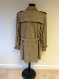 JAEGER BEIGE BELTED COTTON BELTED TRENCH COAT SIZE XXL