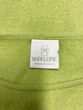 MADELEINE 100% CASHMERE LIME GREEN JUMPER SIZE 10/12