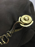 TODS BROWN LEATHER & GOLD CHAIN STRAP SHOULDER BAG
