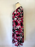 RONNI NICOLE RED,WHITE & BLACK PRINT DRESS SIZE 16