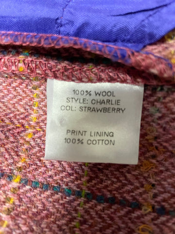 NESS STRAWBERRY PINK 100% WOOL TWEED BREECHES SIZE 16