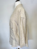 BRAND NEW COS CREAM LINEN UNLINED OVER SHIRT/JACKET SIZE M