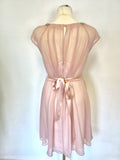 COAST LIGHT PINK BEADED TRIM SPECIAL OCCASION DRESS SIZE 12