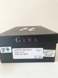 GINA PEWTER MIST FLAT DIAMANTÉ LEATHER THONG SANDALS SIZE UK 5.5/ 38.5