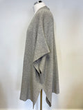 LK BENNETT CECILY WOOL & CASHMERE GREY MELANGE SLEEVELESS KNIT ONE SIZE