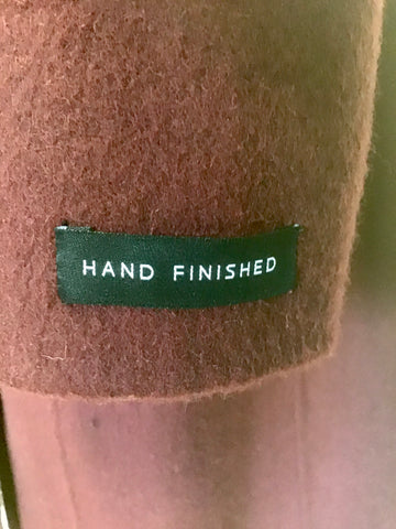 BRAND NEW JASPER CONRAN BURGUNDY/ WINE TIE WAIST BELT KNEE LENGTH COAT SIZE 16