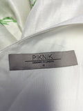PIKNIK IVORY & FLORAL PRINT SLEEVELESS FIT & FLARE DRESS SIZE 10