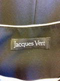 JACQUES VERT BLACK & WHITE PIPING SPECIAL OCCASION JACKET SIZE 16