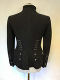 TWENTY8TWELVE BLACK WOOL BLEND TURPIN JACKET SIZE 10