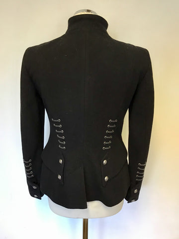 TWENTY8TWELVE BLACK WOOL BLEND TURPIN JACKET SIZE 10