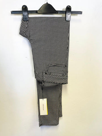 BRAND NEW KAREN MILLEN BLACK DOG TOOTH CHECK TROUSERS SIZE 10