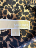 MICHAEL KORS LEOPARD PRINT SLEEVELESS TOP SIZE S