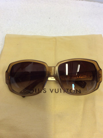 LOUIS VUITTON HONEY BROWN OBSESSION CARRE SUNGLASSES