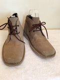 MANTARAY BEIGE SUEDE LACE UP BOOTS SIZE 9/43