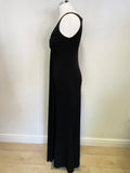 LK BENNETT BLACK SLEEVELESS LONG SPECIAL OCCASION/ EVENING DRESS SIZE 8