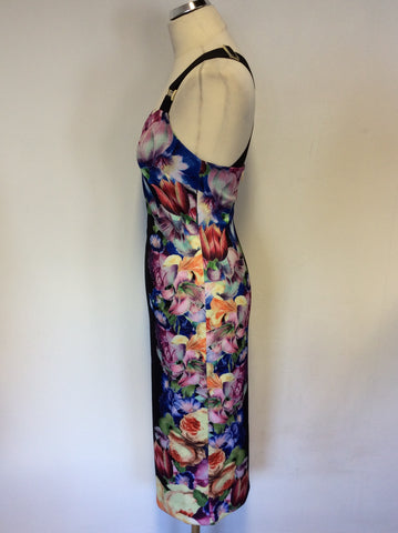 BRAND NEW TED BAKER DEONY BLACK FLORAL PRINT DRESS SIZE 2 UK 10