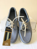 BRAND NEW SEBAGO LIGHT BLUE CASUAL MARINE DOCKSIDERS LEATHER BOAT SHOES SIZE 4/37