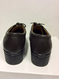 ROHDE BROWN LEATHER & SUEDE LACE UP LOAFERS SIZE 6/39