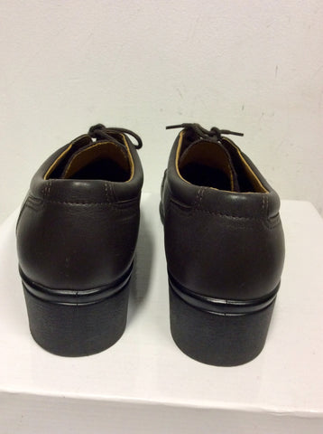 ROHDE BROWN LEATHER & SUEDE LACE UP LOAFERS SIZE 6/39