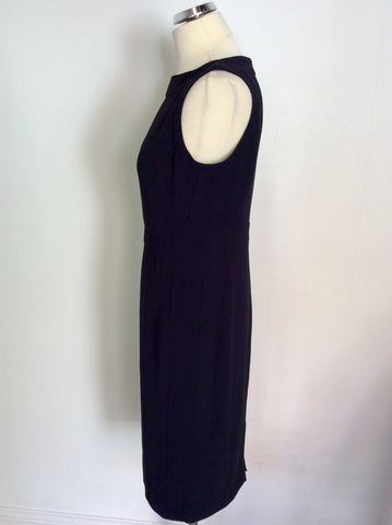 HOBBS NAVY BLUE SLEEVELESS PENCIL DRESS SIZE 12