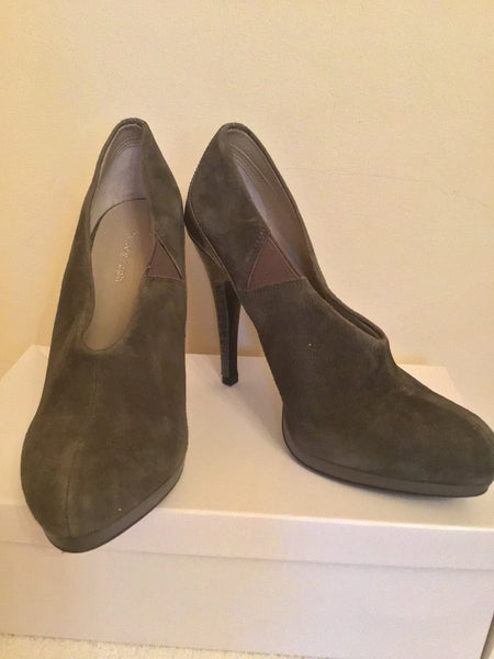 BRAND NEW MARKS & SPENCER AUTOGRAPH TAUPE SUEDE HEELS SIZE 6/39.5