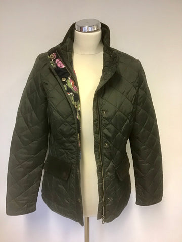 JOULES EVERGLADE DARK GREEN QUILTED JACKET SIZE 10