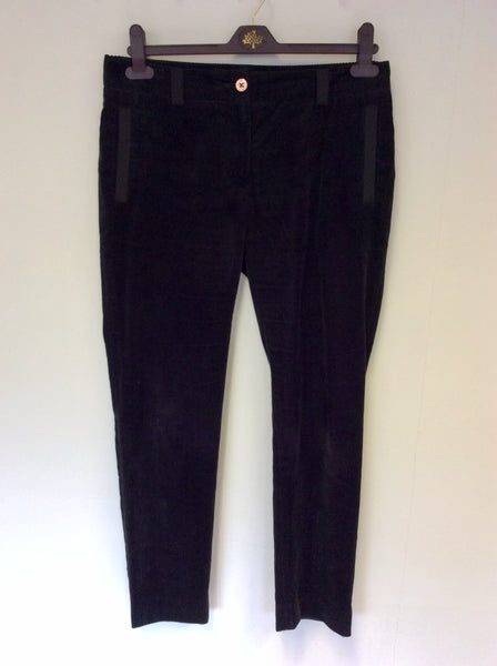MULBERRY BLACK CORD TROUSERS SIZE 10