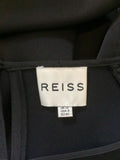 REISS ROXY BLACK MESH SLEEVE TOP SIZE 12